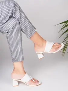 JM Looks Open Toe Block Heels