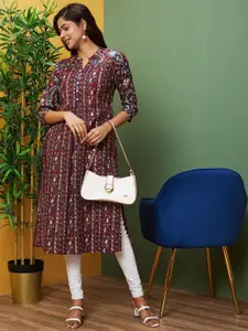 Globus Floral Printed A Line Kurta