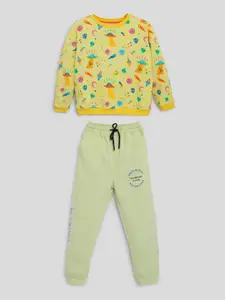 Somersault Boys Printed Pure Cotton T-shirt with Trousers