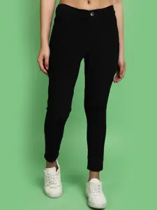 V-Mart Women Slim Fit Mid-Rise Clean Look No Fade Jeans