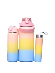 WELOUR Multicoloured Single Stainless Steel Solid Water Bottle