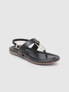 Inc 5 Women Solid T-Strap Flats
