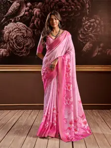 elora Floral Printed Pure Silk Saree