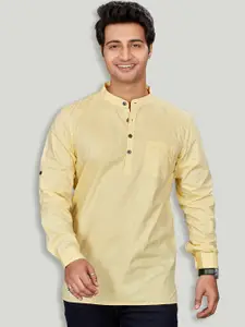 Authentics Cotton Self Textured Short Kurta
