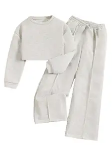 StyleCast Girls Grey Top with Palazzos