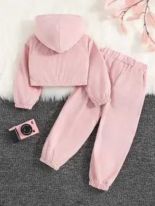 StyleCast Girls Pink Hooded Top with Trouser