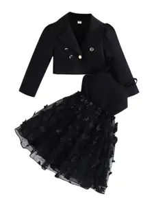 StyleCast Girls Black Top with Skirt