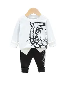 StyleCast Boys White & Black Top with Trousers