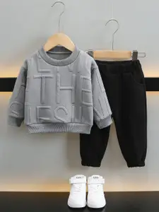 StyleCast Boys Grey & Black Top with Trousers