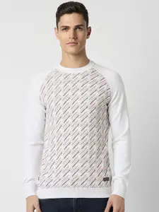 Peter England Casuals Striped Pure Cotton Pullover