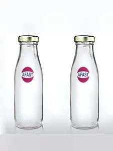 Afast Transparent 2 Pieces Glass Water Bottle