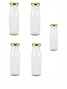 Afast Transparent 5 Pieces Glass Water Bottle 350ml