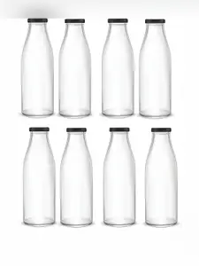 Afast Transparent 8 Pieces Glass Water Bottles 1L