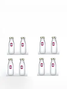 Afast Transparent Set of 6 Glass Water Bottle 1l