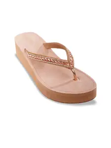 Bella Rosa Embellished Open Toe Flatform Heels