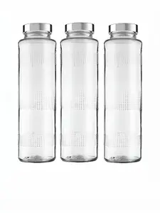 Afast Transparent 3Pcs  Glass Water Bottle 750Ml