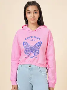 Coolsters by Pantaloons Girls Graphic Printed Crop Sweatshirt