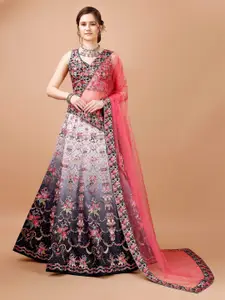SAPTRANGI Floral Printed Ready To Wear Lehenga & Blouse With Dupatta