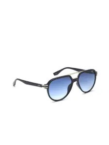IDEE Men Blue Lens & Blue Round Sunglasses with UV Protected Lens