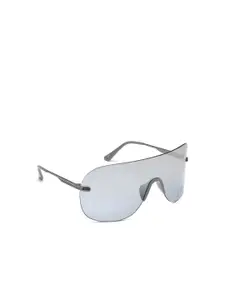 IDEE Men Lens & Gunmetal-Toned Round Sunglasses with UV Protected Lens