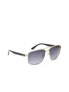 IDEE Men Grey Lens & Gold-Toned Round Sunglasses with UV Protected Lens