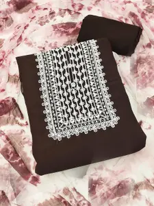 MANVAA Ethnic Motif Embroidered Unstitched Dress Material