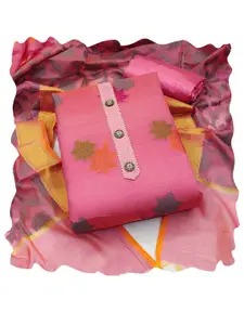 MANVAA Floral Woven Design Unstitched Dress Material