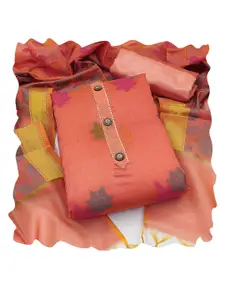 MANVAA Floral Woven Design Unstitched Dress Material