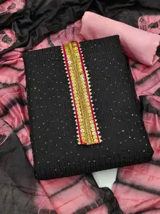 MANVAA Sequin Embellished Pure Cotton Unstitched Dress Material