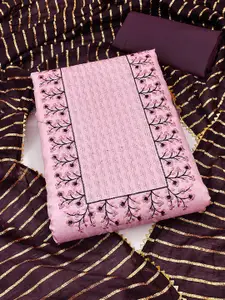 MANVAA Embroidered Pure Silk Unstitched Dress Material