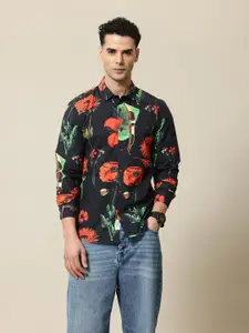 Mr Bowerbird Tailored Fit Floral Printed Pure Cotton Casual Shirt