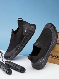 Duke Men Black Running Non-Marking Shoes