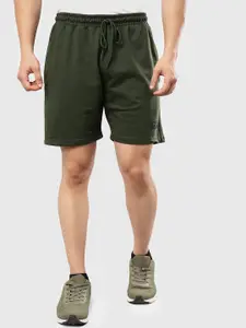 FUAARK Men Green Slim Fit Training or Gym Sports Shorts with Antimicrobial Technology