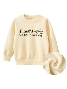 StyleCast Boys Beige Kung Fu Panda Printed Pullover Sweatshirt