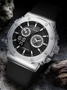 CARLINGTON Men Embellished Dial & Straps Analogue and Digital Chronograph Watch