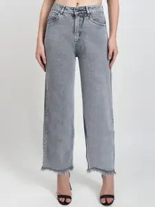 LIVE OK Women Straight Fit High-Rise Jeans