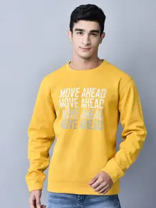 Shiv Naresh Men Mustard Printed Sweatshirt