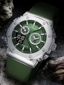 CARLINGTON Analogue and Digital Watch CT 7711 Green