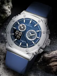 CARLINGTON Men Embellished Dial & Straps Analogue & Digital Chronograph Watch