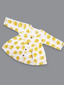 Born Babies Infant Girls Print Organic Cotton A-Line Dress
