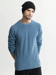 Snitch Blue Round Neck Pure Cotton Sweatshirt