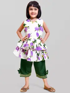 BAESD Girls Printed Cotton Top with Trousers