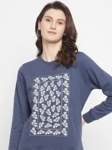 HARBOR N BAY Floral Printed Fleece Sweatshirt