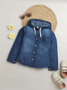 Tiny Girl Blue Cotton Shirt Style Top