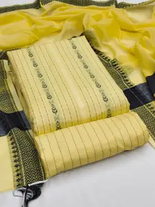 MANVAA Ethnic Motifs Woven Design Cotton Jacquard Unstitched Dress Material