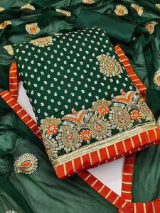 MANVAA Ethnic Motifs Printed Unstitched Dress Material