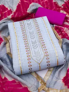 MANVAA Ethnic Motifs Embellished Unstitched Dress Material