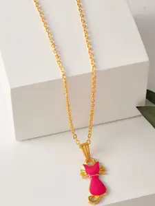 DressBerry Gold-Plated Pendant With Chain