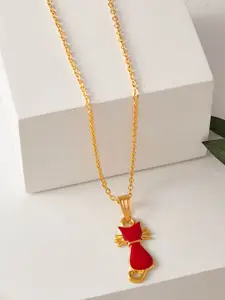 DressBerry Gold-Plated Pendant With Chain