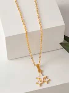 DressBerry Gold-Plated Pendant With Chain